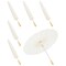6 Pack Small White Parasol Paper Umbrellas for Crafts, Decorations, Wedding Table Centerpieces, Bridal Shower Supplies, Photo Props (12 x 16 In)